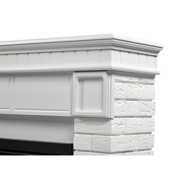 Портал каминный Firelight Bricks 30 белый/белая эмаль