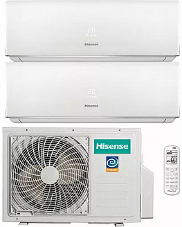 Мульти-сплит система Hisense AMS-09UR4SVEDB65 (2шт) + AMW2-18U4RXC (1шт) Инвертор. Plasma Silver