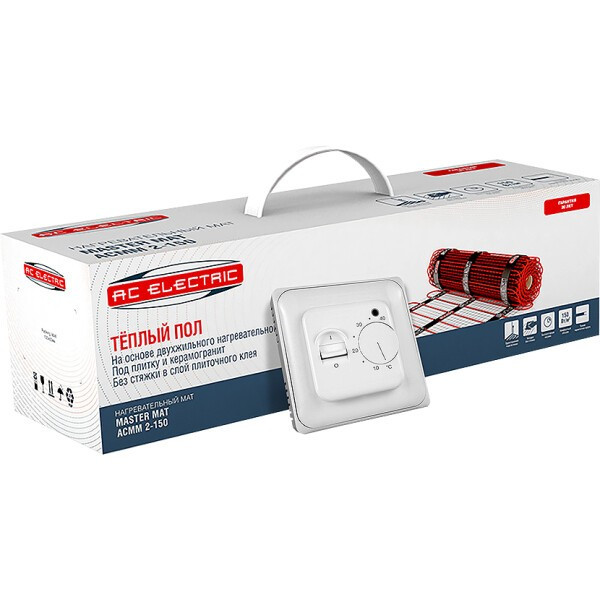Теплый пол AC Electric ACMM 2-150-12 с терморегулятором