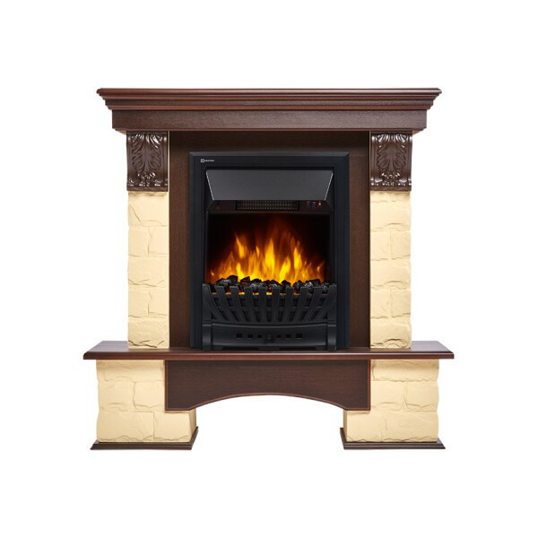 Портал каминный Firelight Forte Classic U бежевый/темный дуб